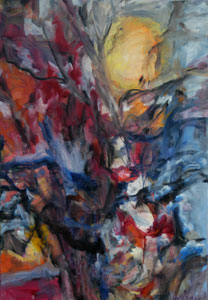 An den Mond, 2007,oil/canvas 120x80cm