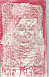 Aus der Serie Gesichte Neukölln, 2007, mixed media/canvas, 31x20,7cm